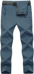TBMPOY Slim-Fit Belted Nylon Stretch Hiking Pants