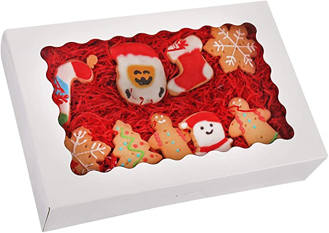 Tcoivs Food-Grade Paperboard Cookie Boxes, 20-Pack
