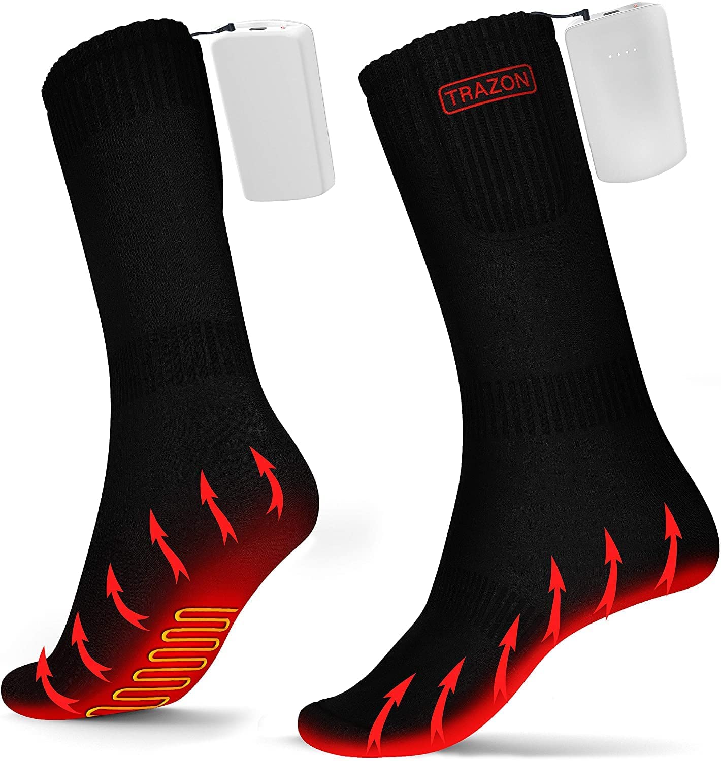 Electric Heated Socks Feet Warmer Thermal Sock 4.5V Rechargable Battery Sock UK 