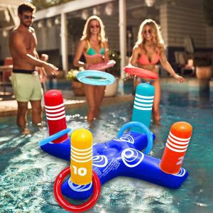 TURNMEON Floating Inflatable Ring Toss Pool Game For Teenagers