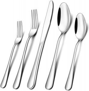Wildone Ergonomic Handles Stainless Steel Cutlery Set, 20-Piece