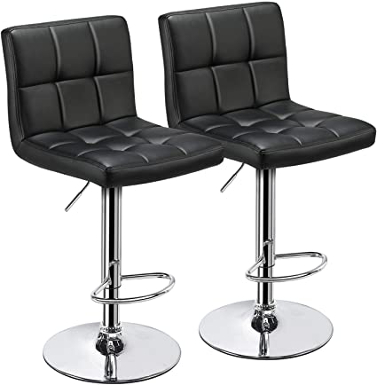 Yaheetech Adjustable Swivel Bar-Height Chairs, Set Of 2