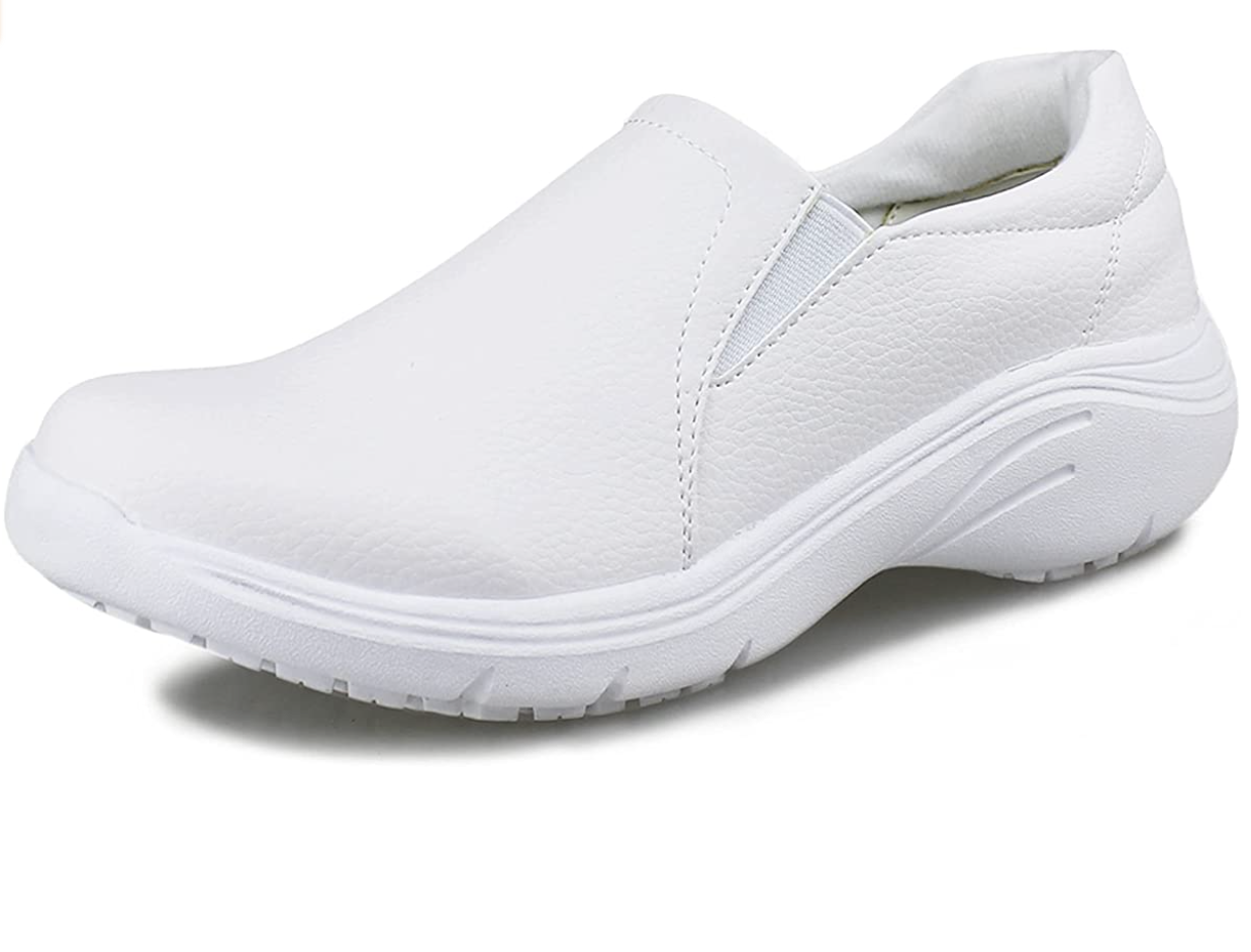 Hawkwell Synthetic Leather Upper White Nurse Shoes For Women