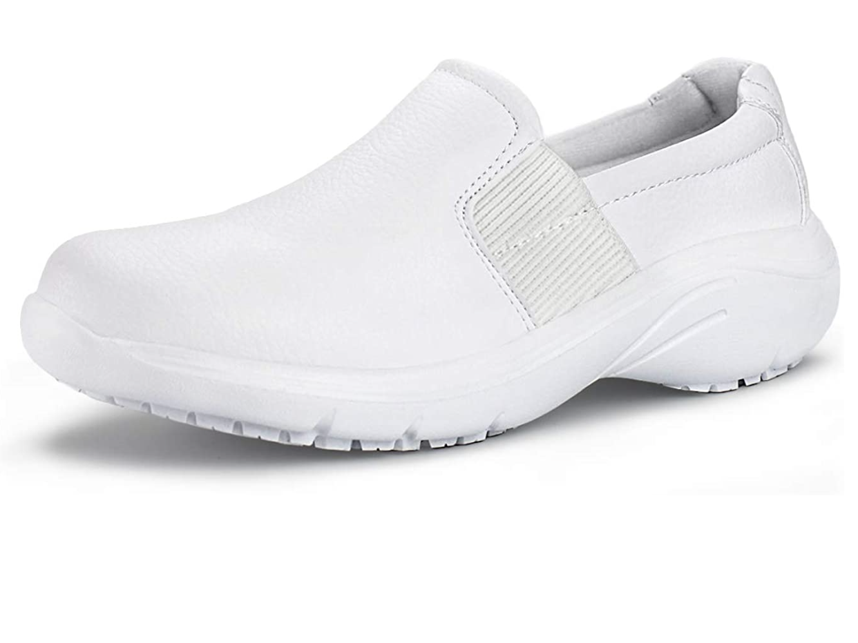 Hawkwell Neutral Arch Design White Nurse Shoes For Women