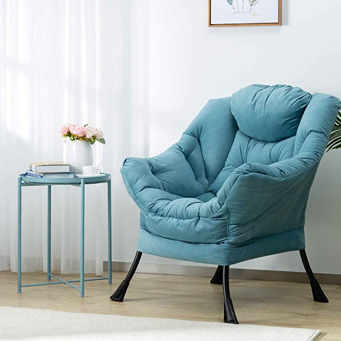 AbocoFur Cushioned Cotton & Steel Frame Lazy Reading Chair