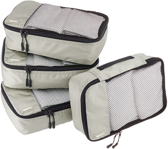 Amazon Basics Machine Washable Luggage Organizer Bags, 4-Piece
