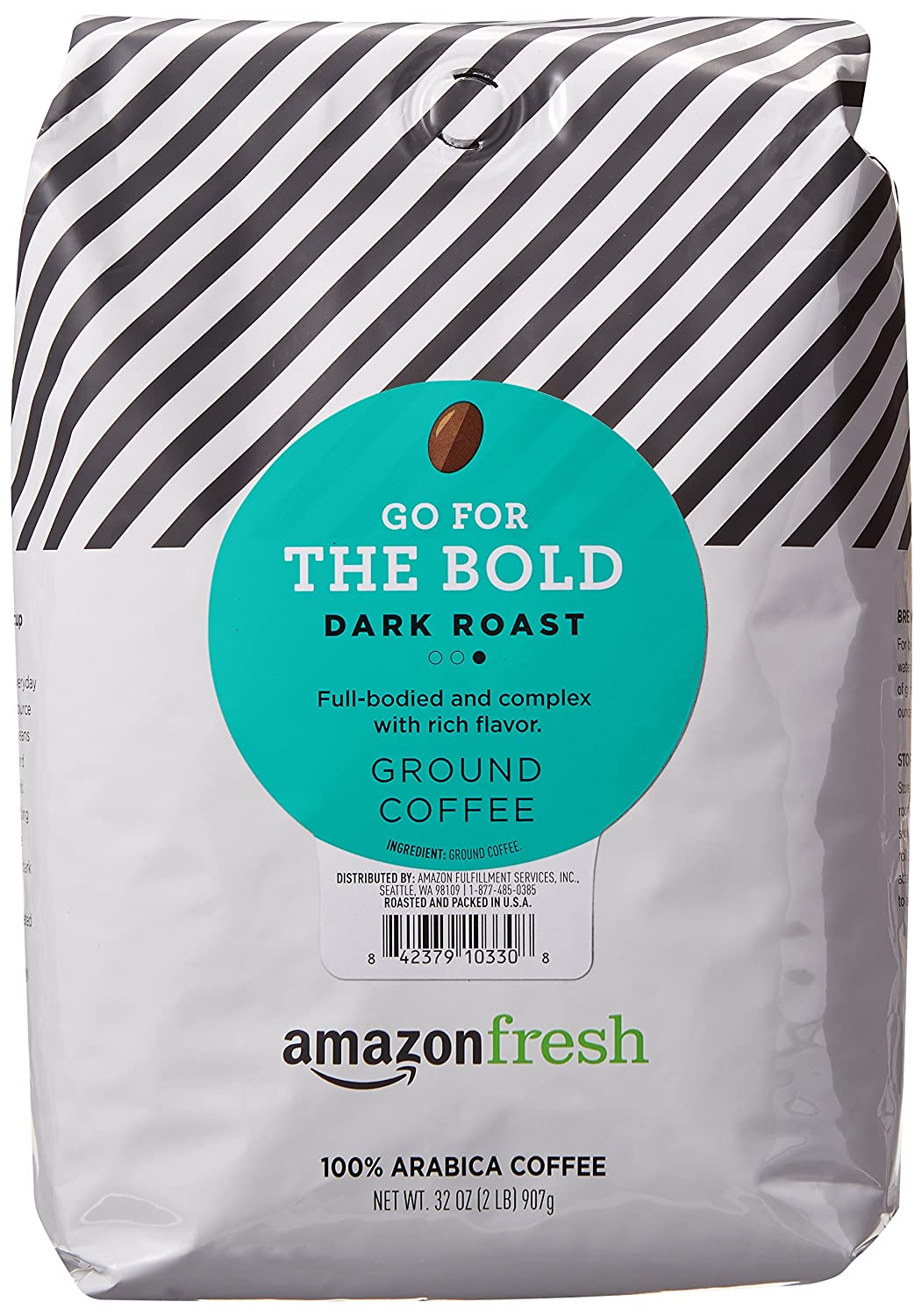 AmazonFresh Go For The Bold 100% Arabica Ground Dark Roast Coffee