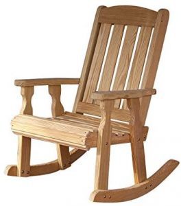 Amish Casual Unfinished Wooden Mission Rocking Chair