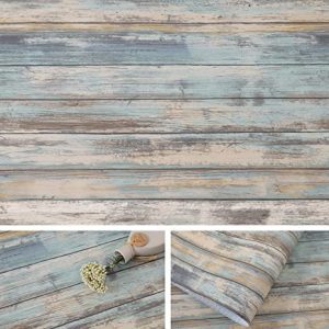 Arthome Blue Tone Distressed Wood-Look Self-Adhesive Wallpaper