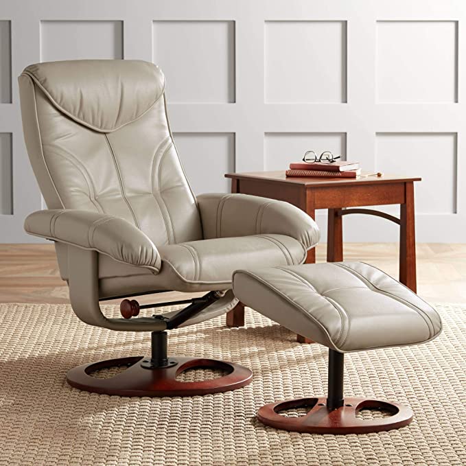 BenchMaster Newport Matching Ottoman and 360-Degree Swiveling Recliner