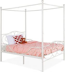 Best Choice Products Hearts & Scrolls Metal Kids’ Twin Beds