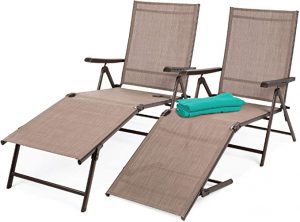 Best Choice Products UV-Resistant Outdoor Chaise, 2-Piece