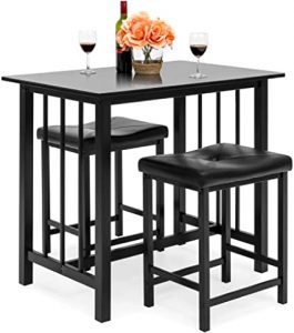 Best Choice Products Counter-Height Home Bar Set, 3-Piece