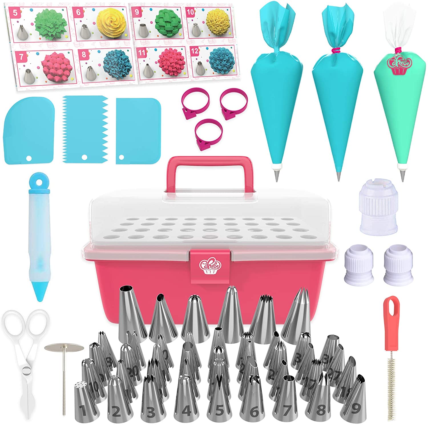 Cakebe Icing Piping Set Cookie Decorating Kit, 68-Piece