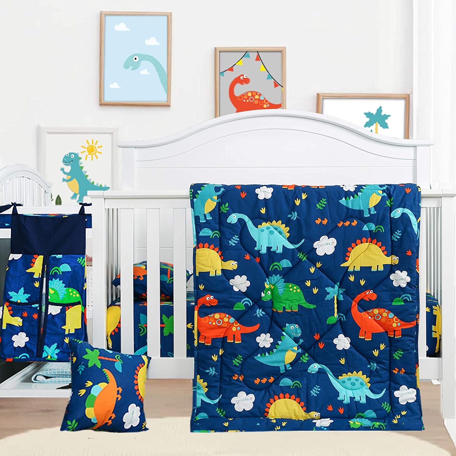Cloele Breathable Microfiber Fabric Crib Comforter Set For Boys, 3-Piece