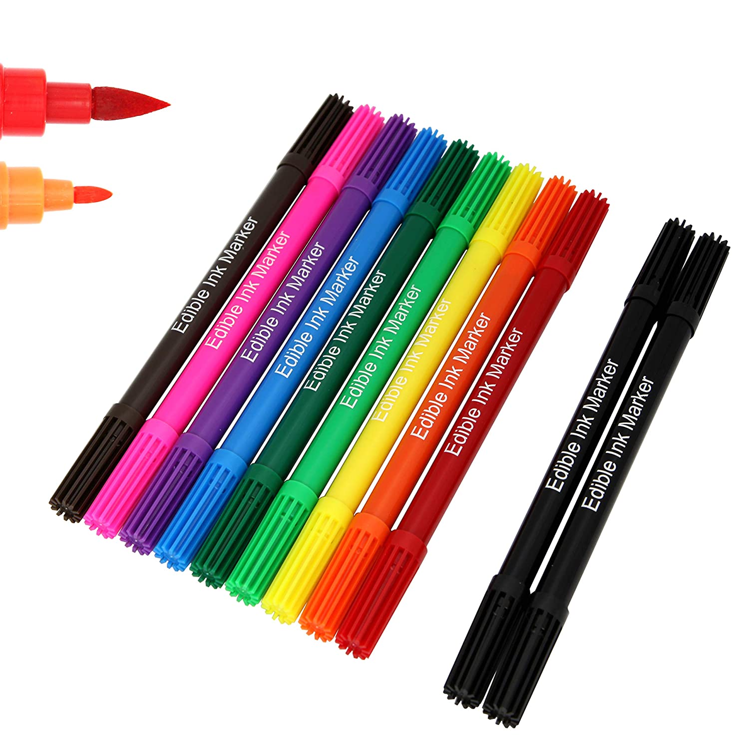 EdibleInk Dual-Tip Food Coloring Pens Cookie Decorating Kit, 11-Piece