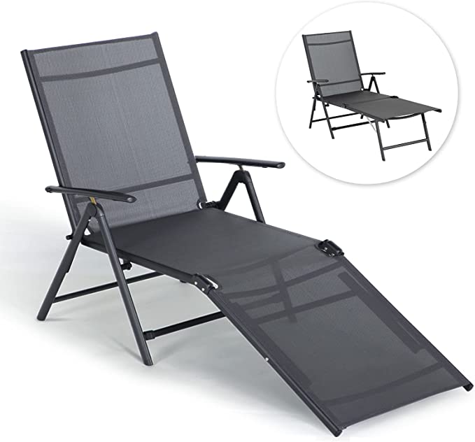 Esright Multi-Position Ergonomic Folding Outdoor Chaise
