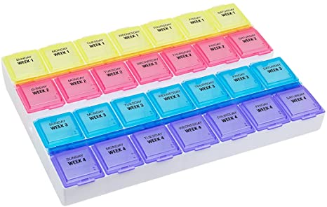 Ezy Dose Contoured Weekly Pill Organizer 3-Times-A-Day