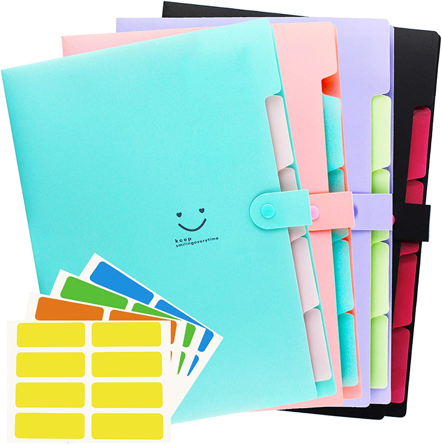 Filly Wink Personal Organizing Folders For School, 4-Pack