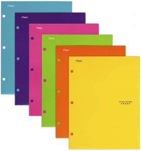 Five Star 4-Pocket Laminated Paper Folders For School, 6-Pack