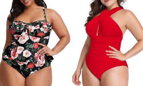 Flattering swimsuits on Amazon for around $40