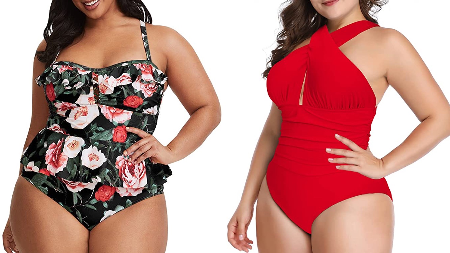 Flattering swimsuits on Amazon for around $40