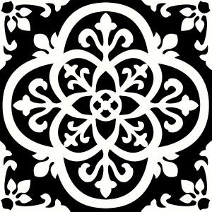 FloorPops FP2475 Gothic-Style Floor & Wall Tiles, 10-Pieces