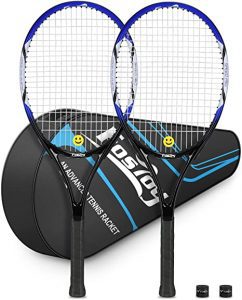 Fostoy High-Tension Lightweight Tennis Rackets, 2-Pack