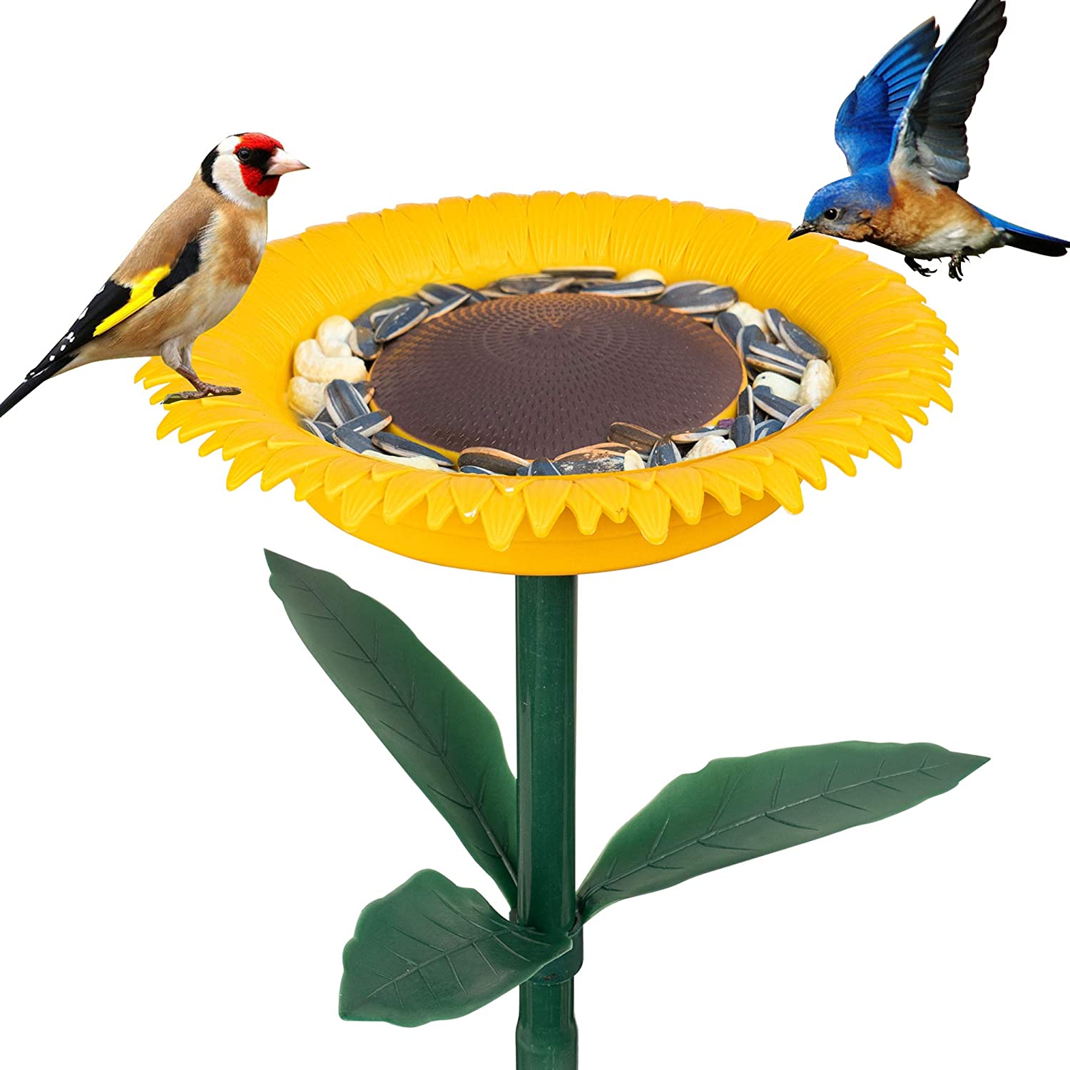FUNPENY Sunflower Shaped Design Bird Bath