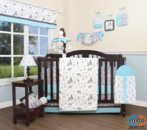 GEENNY Lightweight Stain Resistant Crib Comforter Set For Boys, 13-Piece
