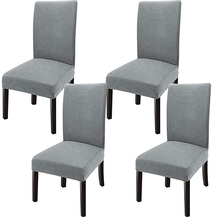 GoodtoU Waterproof Anti-Wrinkle Dining Chair Slipcovers, 4-Piece