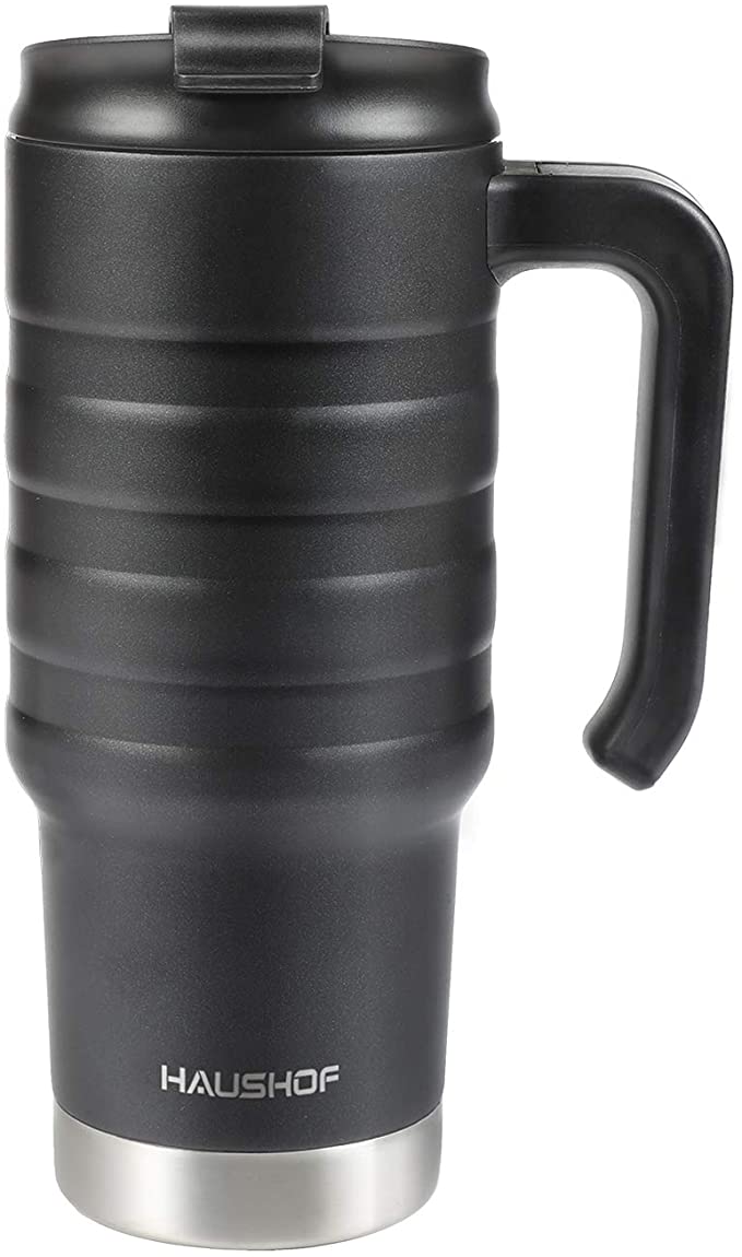 HAUSHOF Leak-Proof Tapered Travel Coffee Mug, 24-Ounce