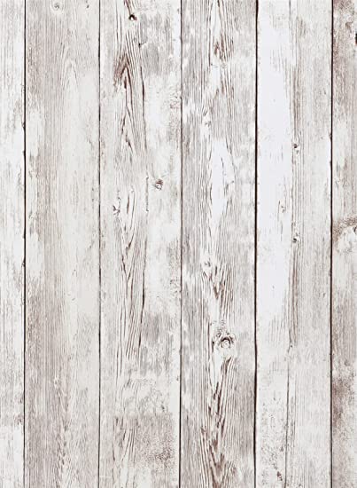 Heroad White-Washed Barnwood-Look Self-Adhesive Wallpaper