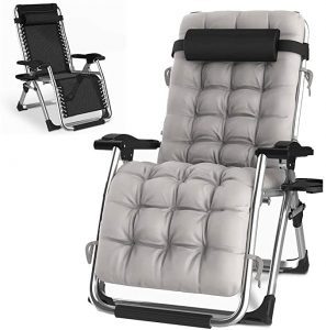 HITO Ergonomic Arms & Quilted Removable Padding Outdoor Recliner