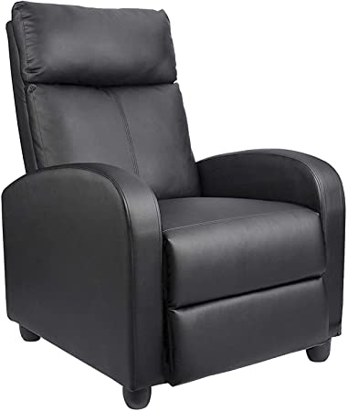Homall Faux Leather Easy-Clean Adjustable Cinema Recliner