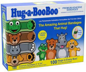 Hug-a-BooBoo Hugging Animal Characters Kids’ Bandages, 100-Count