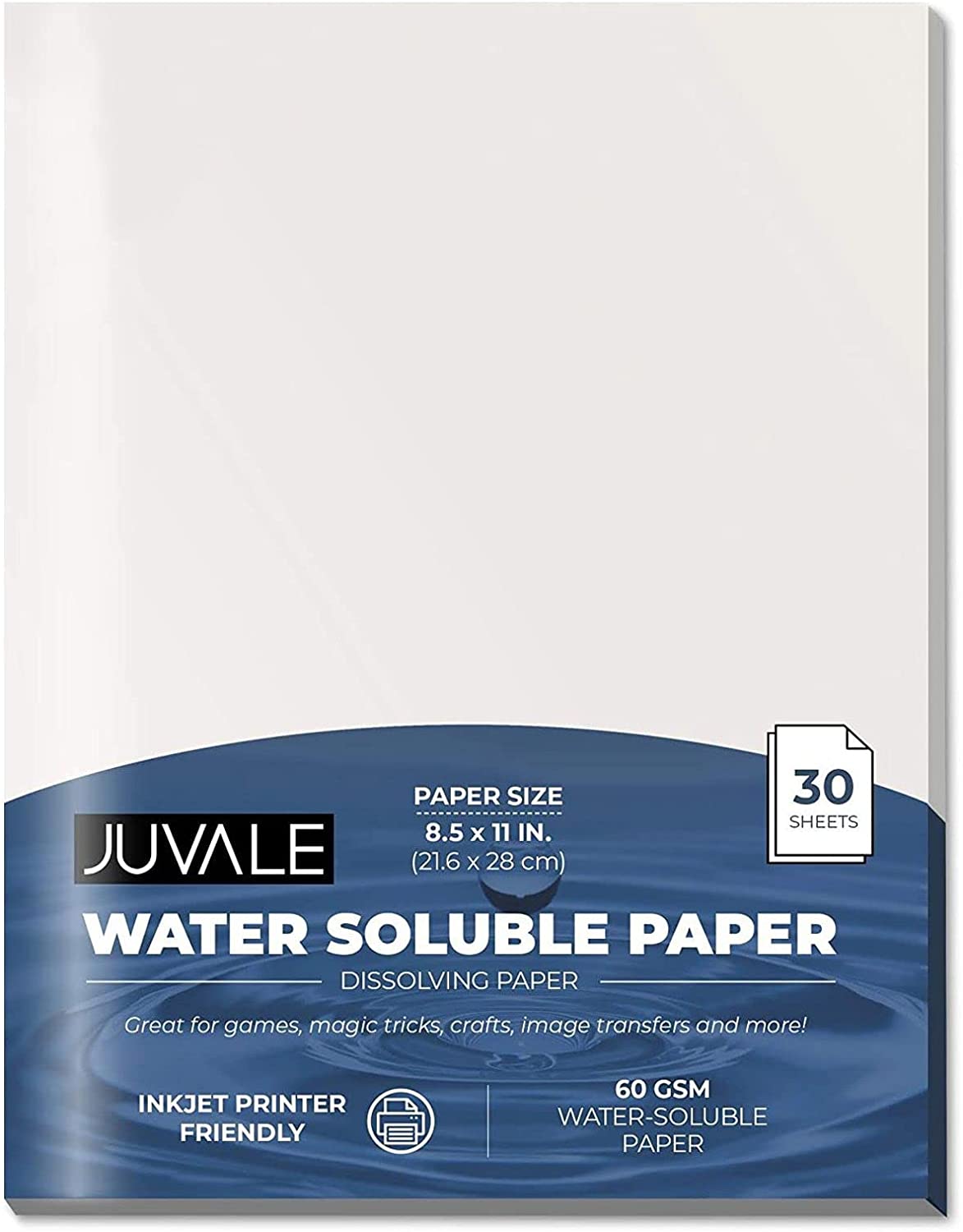 Juvale Water Soluble Printer Paper, 30-Sheets