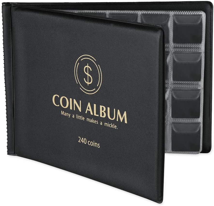 MUDOR Leak-Proof Grid Pages Coin Collection Holder Album