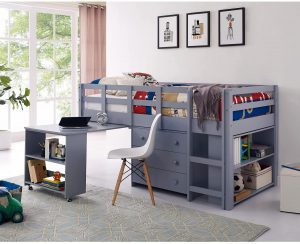 Naomi Home Kids Desk & Loft Storage Bed