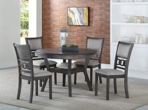 New Classic Furniture Gia Decorative Details Wood Small Dining Set, 5-Piece