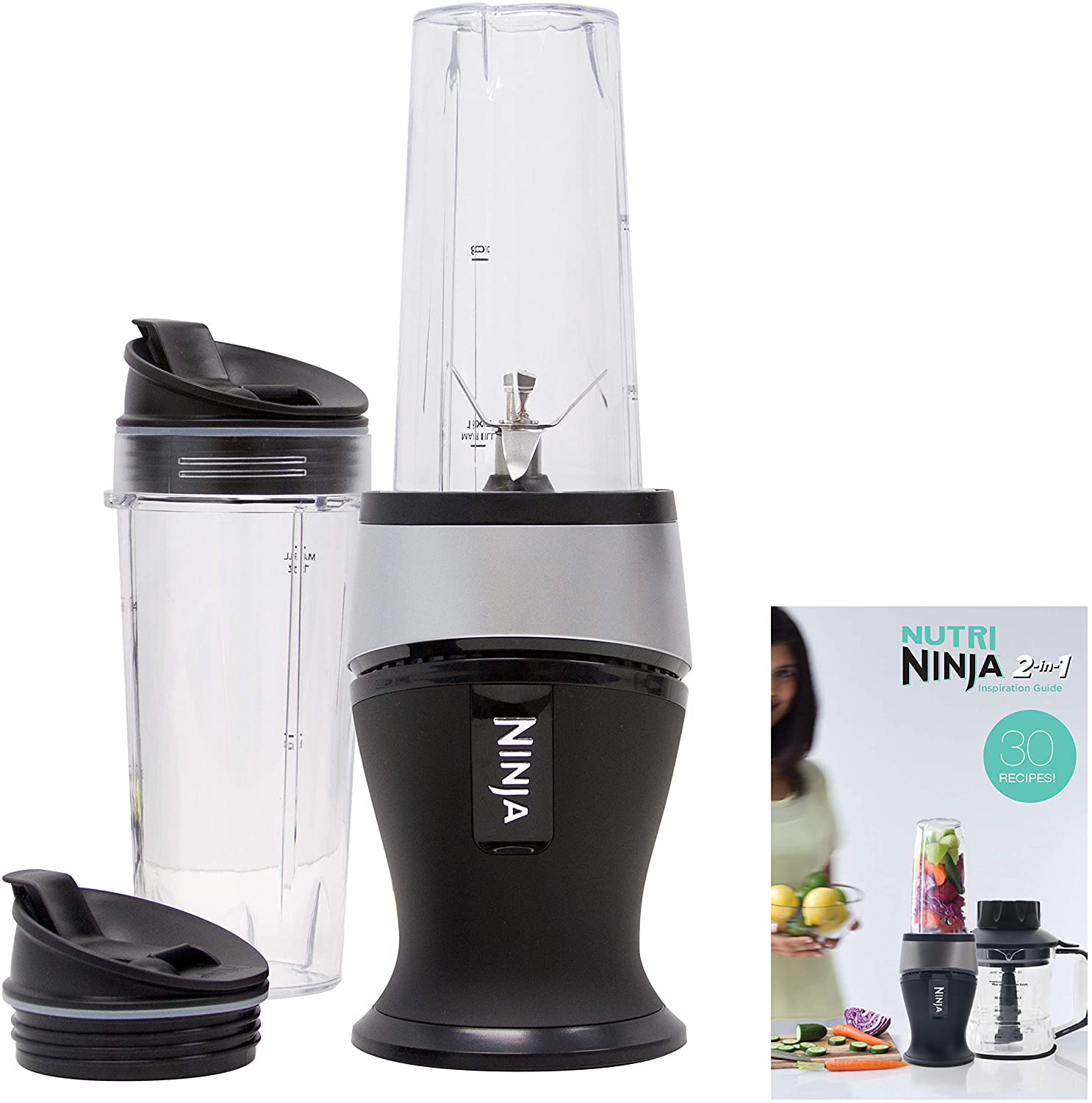 Ninja QB3001SS To-Go Cups & Spout Lids Blender For Protein Shakes