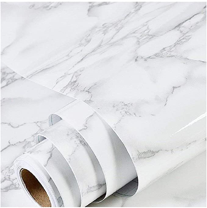 Yancorp Black Marble Paper Granite Wallpaper Self Adhesive Counter Top Removable 