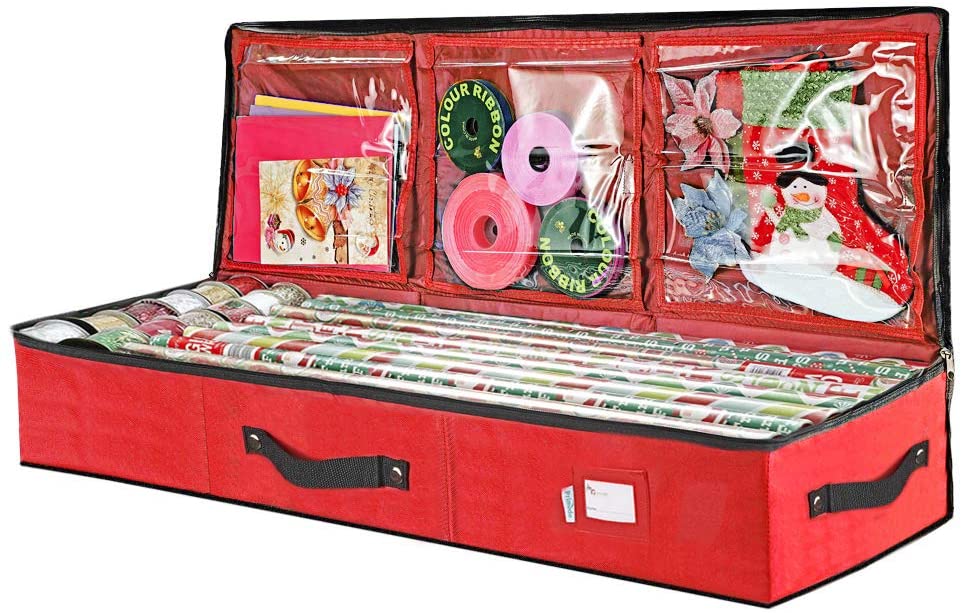 Primode 600D Oxford Material Gift Wrap Storage Organizer