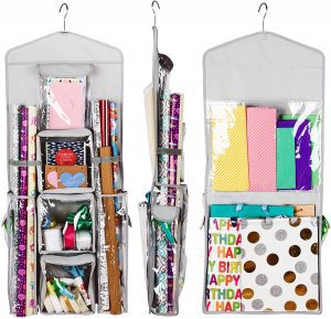 Regal Bazaar Dual-Sided Hanging Gift Wrap Storage Organizer