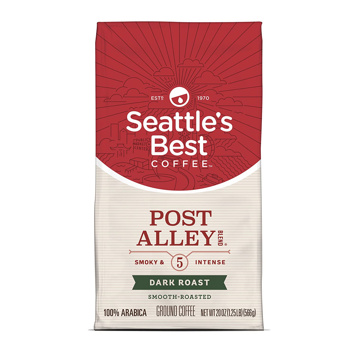 Seattle’s Best Coffee Post Alley Blend Smoky Ground Dark Roast Coffee