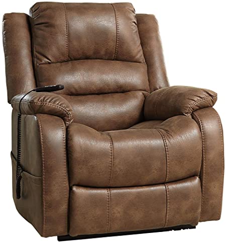 Signature Design by Ashley Yandel Leather-Look Power-Lifting Recliner