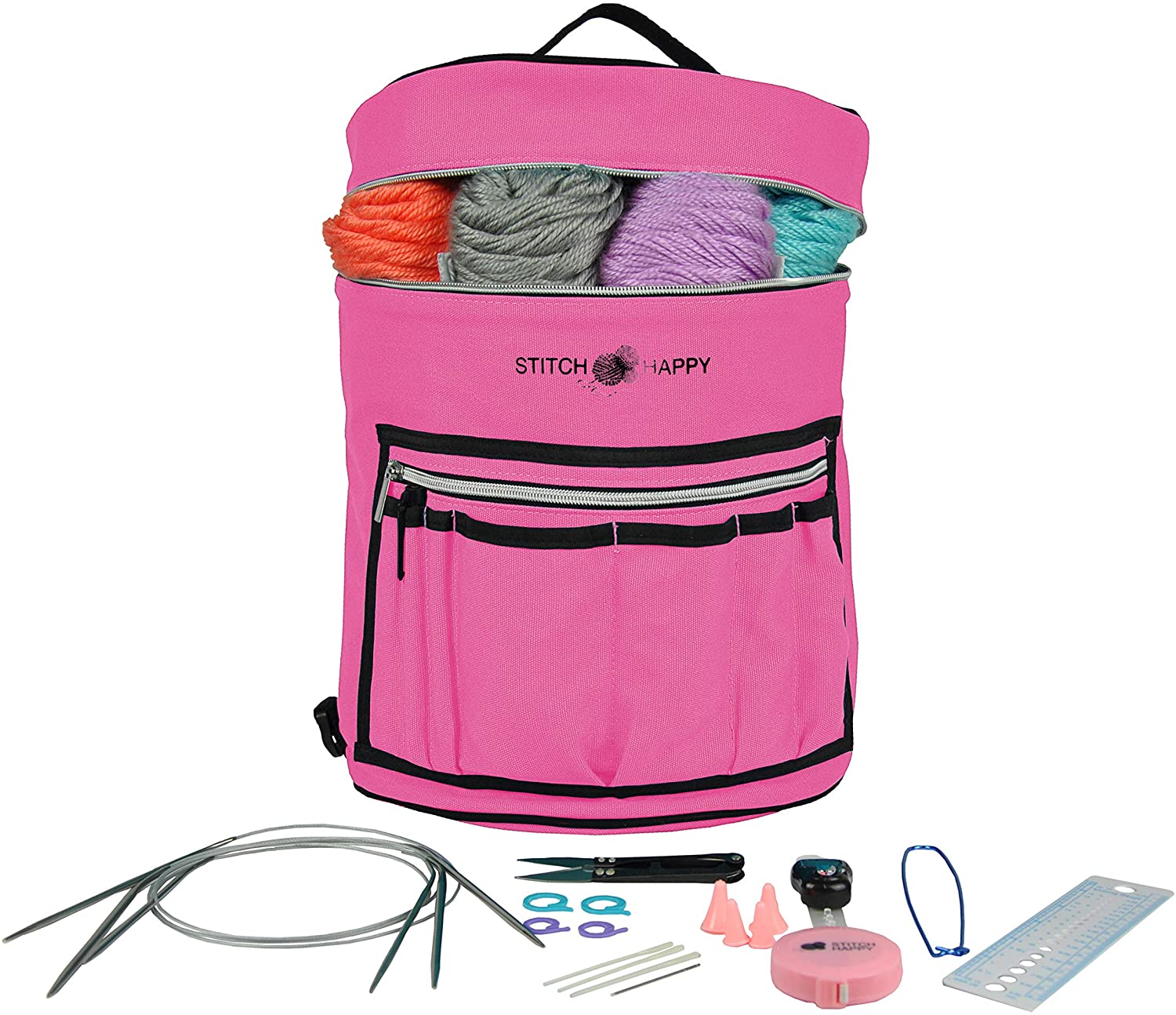 Stitch Happy Travel Bag & Starter Equipment Knitting Kit