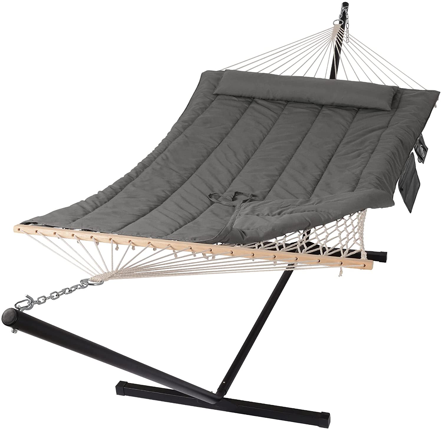 Sorbus Hammock with Spreader Bars and Detachable Pillow 