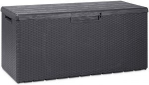 Toomax Z175E097 Portofino Bench Seat Top Deck Box & Patio Storage, 90-Gallon