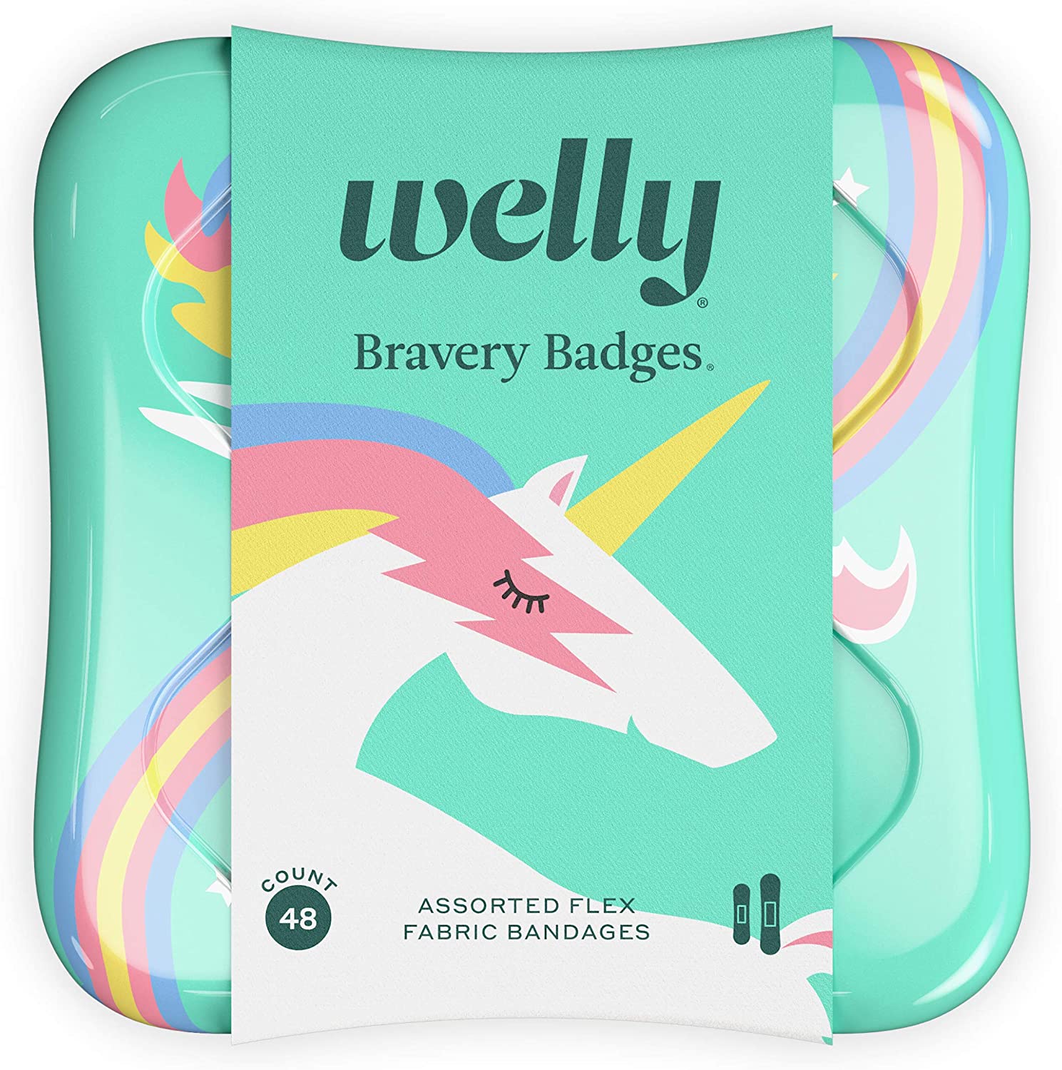 Welly Assorted Sizes Kids’ Bandages, 48-Count